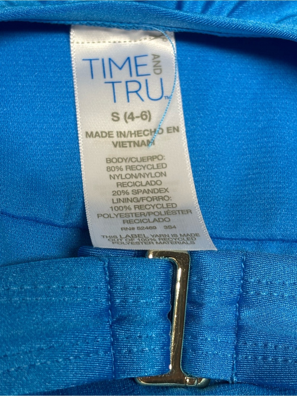 Time and Tru Royal Blue Strapless One-Piece Swimsuit Size S (4-6) - Picture 6 of 11